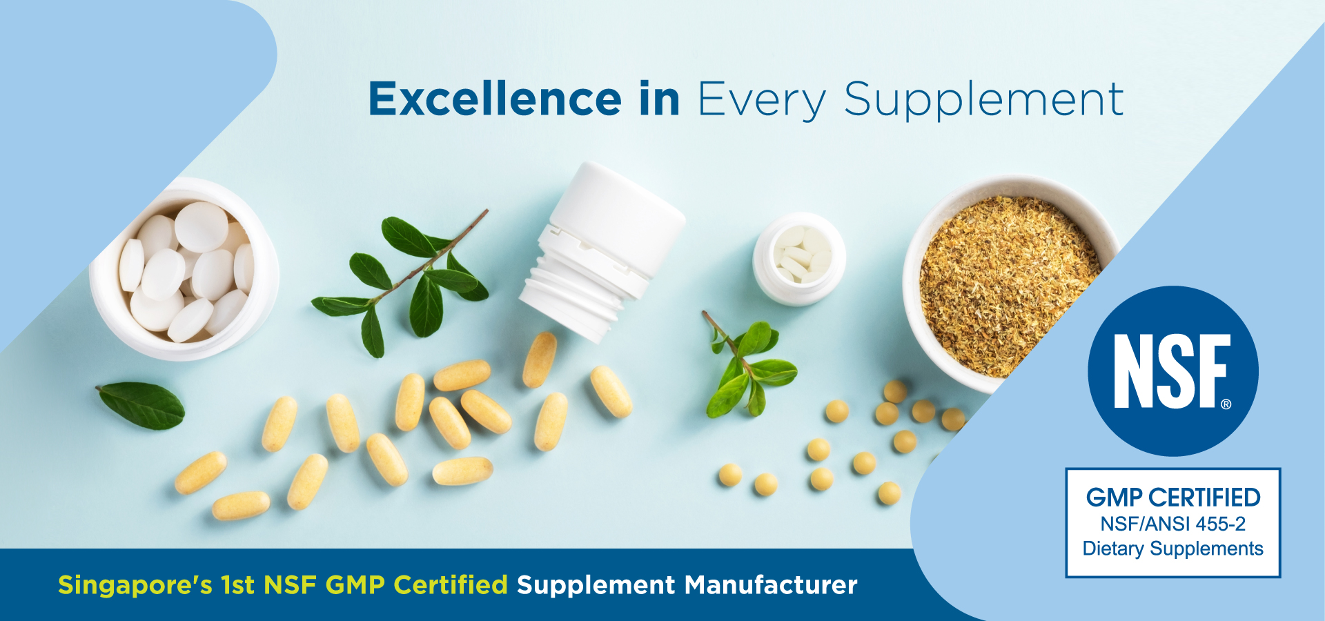 Excellence in Every Supplement — Singapore's 1st NSF GMP Certified Supplement Manufacturer